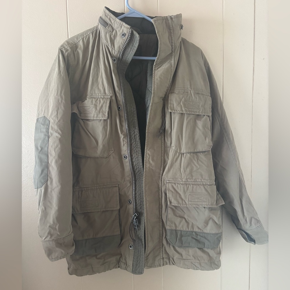 Vtg Abercrombie & Fitch Drab Green Field Utility Military Jacket mens XS